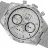 TAG HEUER CARRERA CALIBRE 16 CHRONOGRAPH STEEL SILVER DIAL REF. CV2017