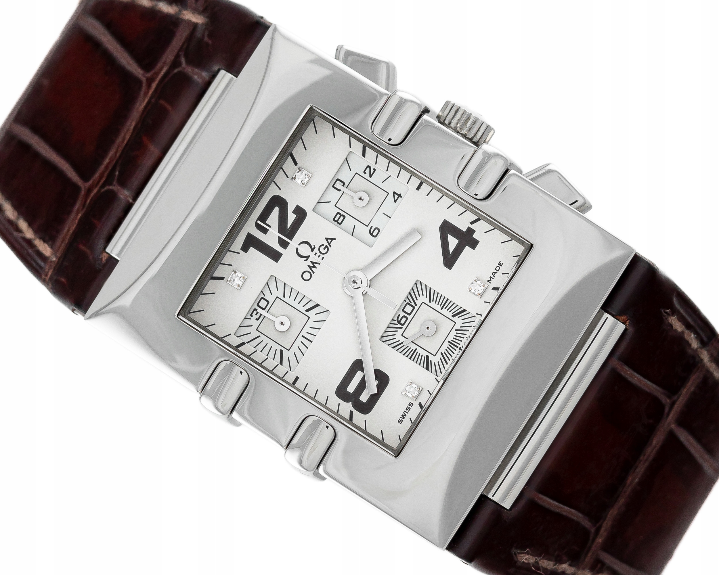 OMEGA CONSTELLATION QUADRA CHRONOGRAPH DIAMOND DIAL STEEL REF. 1841.55.11 FULL SET Royal Watch