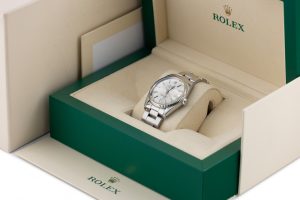 Leo 送料 ROLEX DATEJUST 36 OYSTER STEEL/WHITE GOLD 18K SILVER DIAL