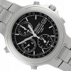 SEIKO PRESAGE CHRONOGRAPH DATE STEEL BLACK DIAL QUARTZ REF. 7T32-6N20 FULL SET