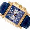FRANCK MULLER CONQUISTADOR CORTEZ CHRONOGRAPH ROSE GOLD 18K BLUE DIAL REF. 10000 CC
