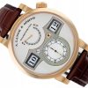 A. LANGE & SOHNE ZEITWERK ROSE GOLD 18K SILVER DIAL REF. 140.032 FULL SET UNWORN