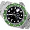 ROLEX SUBMARINER DATE KERMIT STEEL GREEN BEZEL BLACK DIAL REF. 16610LV FULL SET