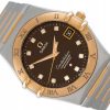 OMEGA CONSTELLATION AUTOMATIC STEEL/ROSE GOLD 18K CHOCOLATE BROWN DIAL REF. 1301.60.00