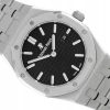 AUDEMARS PIGUET ROYAL OAK LADY STEEL BLACK DIAL REF. 67650ST.OO.1261ST.01 FULL SET
