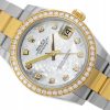 ROLEX DATEJUST 31 MOP PEARL DIAMOND DIAL OYSTER STEEL/YELLOW GOLD 18K REF. 178383 FULL SET
