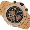 AUDEMARS PIGUET ROYAL OAK OFFSHORE CHRONOGRAPH ROSE GOLD 18K BLACK DIAL REF. 26470OR.OO.1000OR.03 FULL SET