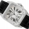 CARTIER SANTOS 100 LARGE STEEL WHITE DIAL REF. W20073X8 FULL SET