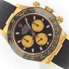 ROLEX DAYTONA PAUL NEWMAN DIAL YELLOW GOLD 18K OYSTERFLEX REF. 116518LN FULL SET