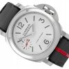 PANERAI LUMINOR LUNA ROSSA STEEL WHITE DIAL REF. PAM01342 FULL SET +RUBBER STRAP