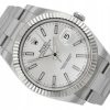 ROLEX DATEJUST 41 OYSTER STEEL/WHITE GOLD 18K SILVER DIAL REF. 126334 FULL SET