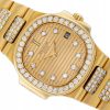 PATEK PHILIPPE NAUTILUS LADY YELLOW GOLD 18K DIAMONDS GOLD DIAMOND DIAL QUARTZ REF. 4700/1