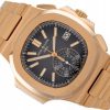 PATEK PHILIPPE NAUTILUS CHRONOGRAPH ROSE GOLD 18K BLACK GRADIENT DIAL REF. 5980/1R-001 FULL SET