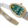 BULGARI SERPENTI TUBOGAS SUMMER TADAO ANDO LIMITED EDITION STEEL/YELLOW GOLD 18K DIAMONDS GREEN AVENTURINE DIAL SP 35 SPG REF. 104002 FULL SET