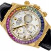 ROLEX DAYTONA RAINBOW YELLOW GOLD 18K MOP DIAL REF. 116518 FULL SET