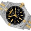 BREITLING COCKPIT BIG DATE STEEL/YELLOW GOLD 18K BLACK DIAL REF. B49350 FULL SET