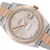 ROLEX DATEJUST 41 OYSTER STEEL/ROSE GOLD 18K PINK SUNDUST DIAMOND DIAL REF. 126331 FULL SET