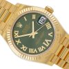 ROLEX DATEJUST 31 PRESIDENT YELLOW GOLD 18K OLIVE GREEN ROMAN DIAMOND VI DIAL REF. 278278 FULL SET