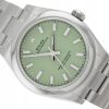 ROLEX OYSTER PERPETUAL 31 STEEL PISTACHIO DIAL REF. 277200 FULL SET UNWORN
