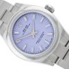 ROLEX OYSTER PERPETUAL 28 STEEL LAVENDER DIAL REF. 276200 FULL SET UNWORN