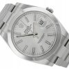 ROLEX DATEJUST 41 OYSTER STEEL SILVER DIAL REF. 126300 FULL SET