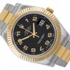 ROLEX DATEJUST II 41 OYSTER STEEL/YELLOW GOLD 18K BLACK ARABIC DIAL REF. 116333 FULL SET
