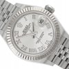 ROLEX LADY-DATEJUST 28 JUBILEE STEEL/WHITE GOLD 18K SILVER ROMAN DIAL REF. 279174 FULL SET