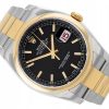 ROLEX DATEJUST 36 OYSTER STEEL/YELLOW GOLD 18K BLACK DIAL REF. 116203