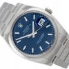 ROLEX OYSTER PERPETUAL DATE 34 STEEL BLUE DIAL REF. 115200 FULL SET