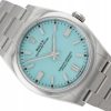 ROLEX OYSTER PERPETUAL 36 STEEL TIFFANY BLUE TURQUOISE DIAL REF. 126000 FULL SET UNWORN