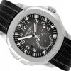 PATEK PHILIPPE AQUANAUT TRAVEL TIME STEEL BLACK/GREY DIAL REF. 5164A-001 FULL SET