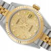 ROLEX LADY-DATEJUST 26 JUBILEE STEEL/YELLOW GOLD 18K GOLD COMPUTER DIAMOND DIAL REF. 69173 FULL SET
