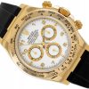 ROLEX DAYTONA CHRONOGRAPH YELLOW GOLD 18K WHITE DIAL RUBBER STRAP REF. 116518