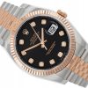 ROLEX DATEJUST 36 JUBILEE STEEL/ROSE GOLD 18K BLACK DIAMOND DIAL REF. 116231 FULL SET
