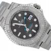 ROLEX YACHT-MASTER 40 STEEL/PLATINUM SLATE RHODIUM DIAL REF. 126622 FULL SET UNWORN