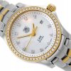 TAG HEUER LINK LADY MOP PEARL DIAL 63 DIAMONDS STEEL QUARTZ REF. WJF1354.BB0581 FULL SET