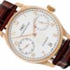 IWC PORTUGUESE AUTOMATIC 7 DAYS POWER RESERVE ROSE GOLD 18K SILVER DIAL REF. IW500101 FULL SET