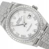 ROLEX DATEJUST 36 DIAMONDS JUBILEE STEEL WHITE ROMAN DIAL REF. 126200 FULL SET