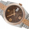 ROLEX DATEJUST 36 JUBILEE STEEL/ROSE GOLD 18K CHOCOLATE FLORAL DIAMOND DIAL REF. 116231 FULL SET