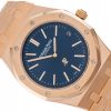 AUDEMARS PIGUET ROYAL OAK JUMBO EXTRA THIN ROSE GOLD 18K BLUE DIAL REF. 15202OR.OO.1240OR.01.A FULL SET