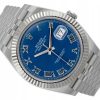 ROLEX DATEJUST 41 JUBILEE STEEL/WHITE GOLD 18K AZURRO BLUE ROMAN DIAL REF. 126334 FULL SET