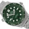OMEGA SEAMASTER DIVER 300M STEEL GREEN WAVE DIAL REF. 210.30.42.20.10.001 FULL SET +RUBBER STRAP
