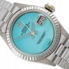 ROLEX LADY-DATEJUST PRESIDENT WHITE GOLD 18K TURQUOISE DIAL REF. 6917 FULL SET