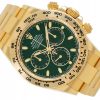 ROLEX DAYTONA JOHN MAYER YELLOW GOLD 18K GREEN DIAL REF. 116508 FULL SET