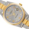 ROLEX OYSTER PERPETUAL DATE 34 STEEL/YELLOW GOLD 18K SLATE GREY DIAL REF. 15203 WITH BOX
