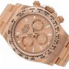 ROLEX DAYTONA ROSE GOLD 18K EVEROSE ROSE SUNDUST BAGUETTE DIAMOND DIAL REF. 116505 FULL SET
