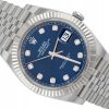 ROLEX DATEJUST 41 JUBILEE STEEL/WHITE GOLD 18K BLUE DIAMOND DIAL REF. 126334 FULL SET