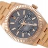 ROLEX SKY-DWELLER OYSTER ROSE GOLD 18K RHODIUM GREY DIAL REF. 326935 FULL SET