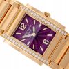 PATEK PHILIPPE TWENTY 4 ROSE GOLD 18K DIAMONDS LACQUERED PURPLE DIAL REF. 4910/1201R-010 FULL SET UNWORN