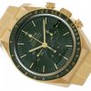 OMEGA SPEEDMASTER PROFESSIONAL MOONWATCH YELLOW GOLD 18K GREEN DIAL REF. 310.60.42.50.10.001 FULL SET